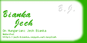 bianka jech business card